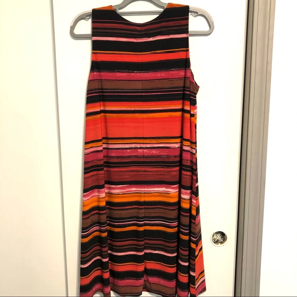 LIKE NEW! Anne Klein Multi Color Striped Sheath Dress Size Large - Picture 4 of 6